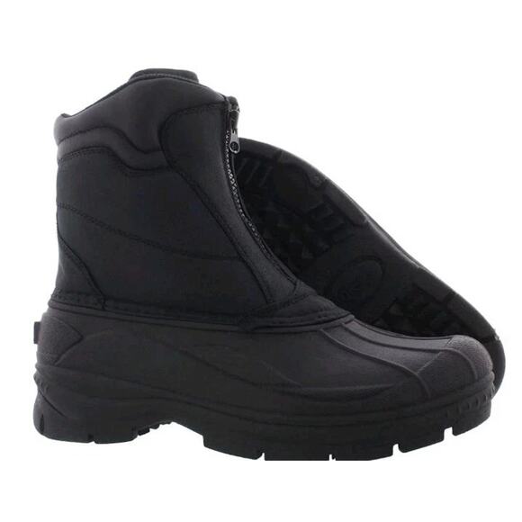 Totes Men\'s Cassel Black Waterproof Front Zip Insulated Boots Men\'s 12 NIB main image 9